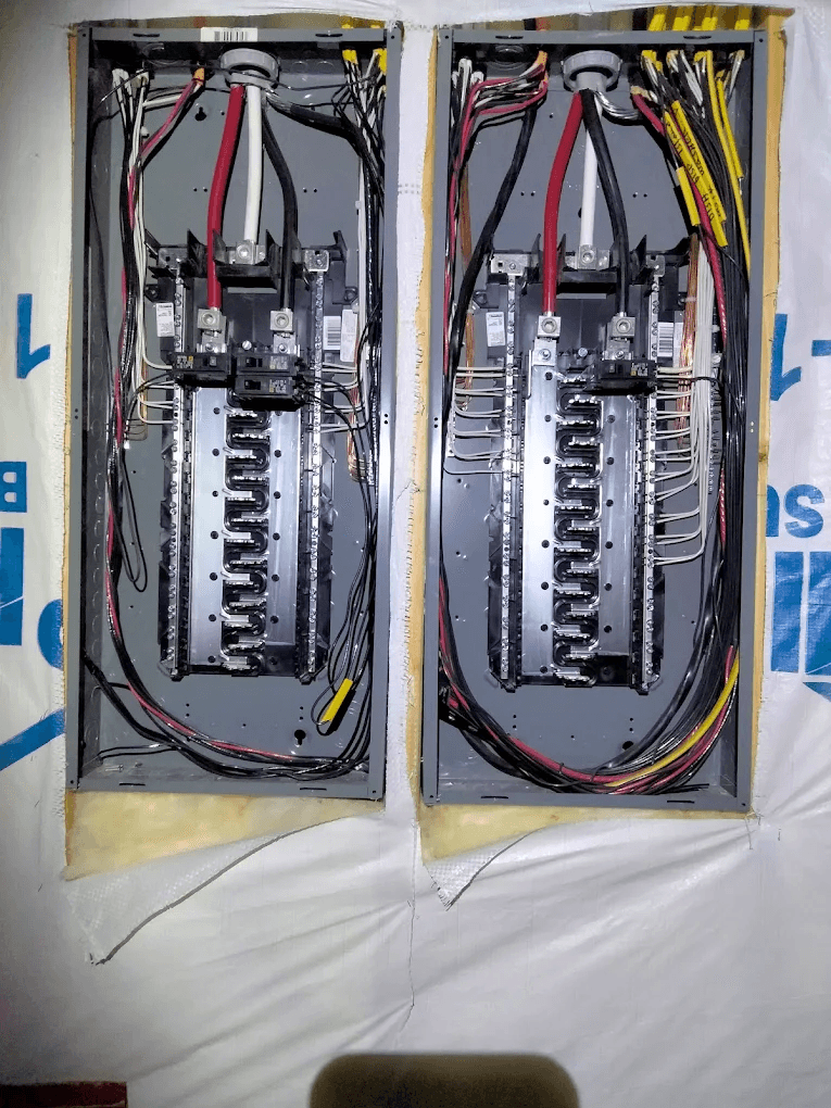 Dual electrical service panels wired by High Desert Electric