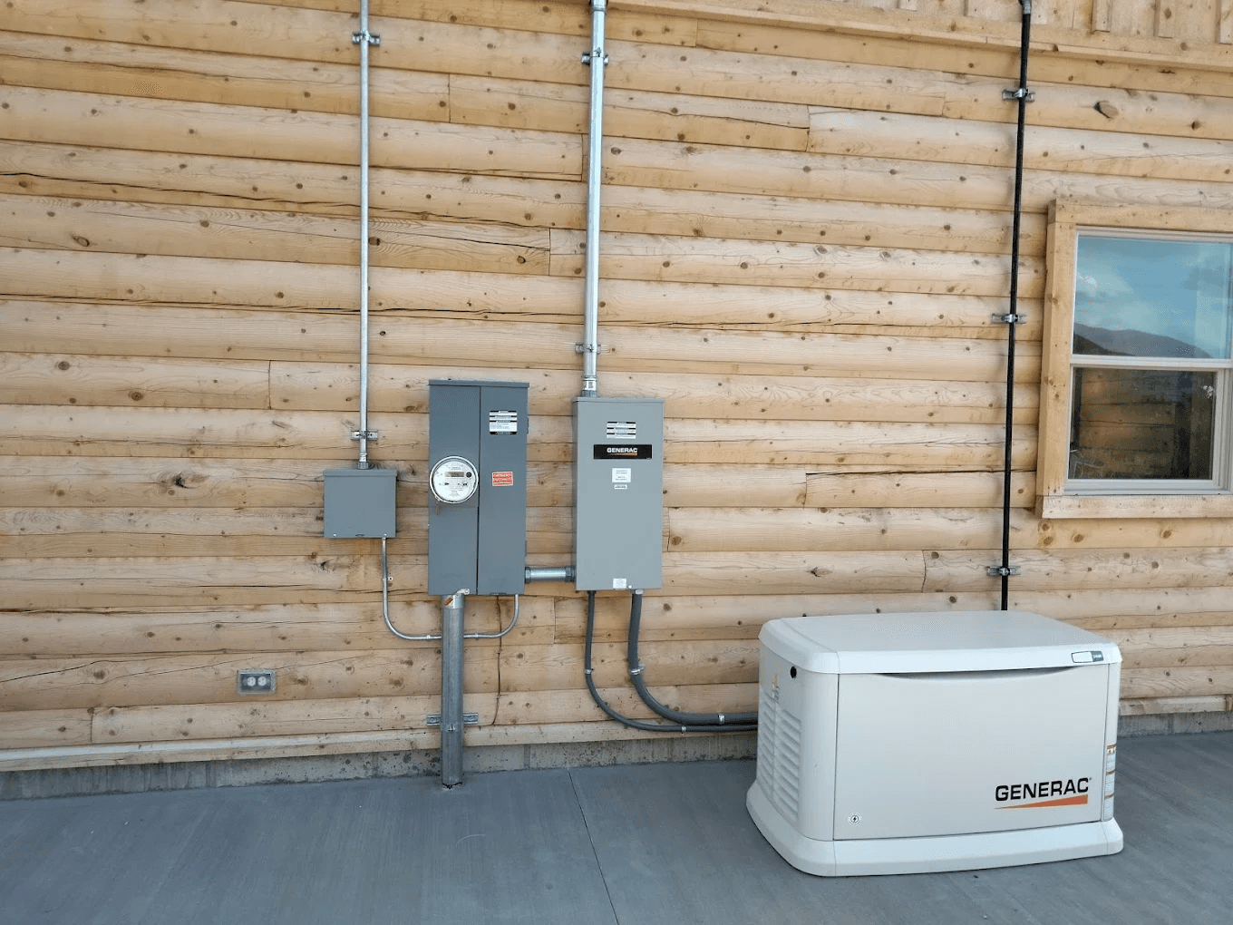 Generac standby generator and automatic transfer switch installed by High Desert Electric